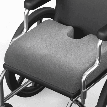 Wheelchair Seat Cushions (18"x16"x3") for Sciatica, Back, Coccyx, Pressure Sore and Ulcer Pain Relief, Memory Foam Pressure Relief Cushion with Removable Strap, Breathable & Waterproof Fabric，Grey