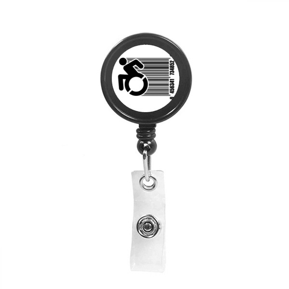 Wheelchair Sick Escape Speed Retractable Keychain Badge Holder ID Badge