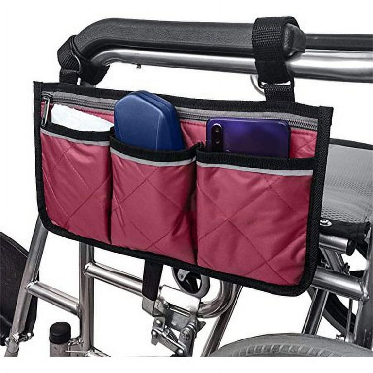 Wheelchair Side Bag Pouch Basket Waterproof Walker Storage Bag for Wheelchairs Home Outdoor Baby Cart