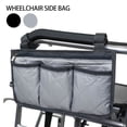 thumbnail image 1 of Wheelchair Side Bag with Pouches for Electric Scooter Walker Accessories Other Mobility Devices Lightweight Nurse Bag and Organizer for Medical Chairs, 1 of 11