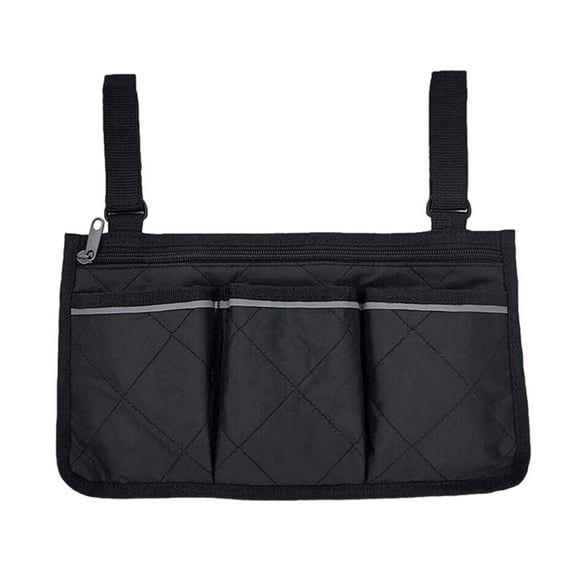 Wheelchair Side Bag With Spacious Compartments For Mobile Phones Keys And Daily Items, Easy To Install On Manual Or Electric Wheelchairs And Scooters, Durable