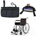 thumbnail image 1 of Wheelchair Side Bag, Wheelchair Pouch For Wheelchair, Wheelchair Bags To Hang On Side, Wheelchair Accessories Bag With Spacious Compartments, Materials,, 1 of 7