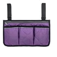 thumbnail image 1 of Wheelchair Side Bag Wheelchair Pouch for Wheelchair, Wheelchair Bags to Hang on Side Wheelchair Accessories Storage Organizer Bag for Manual Electric Wheelchairs, Purple, 1 of 6
