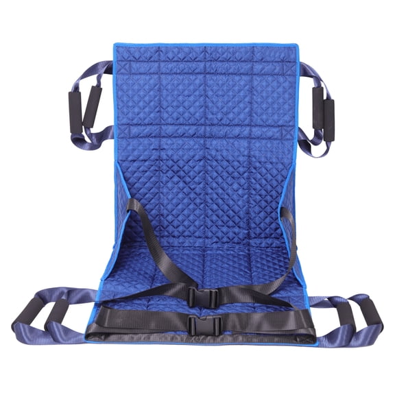 Wheelchair Transfer pad for Body Lift,Aid Stair Transfer Boards for User,Slide Transfer Belts for Lifting Seniors,Elderly,Handicap(8Handles 2Shoulder Straps)Blue
