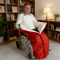 Wheelchair Warmer Blanket, Half Body Wrap Fleece Throw, 51x26 Inch Thermal Lap Blanket for Adults, Heavy Duty Soft Polyester for Winter Warmth, Wheelchair Accessory, Caregiving, Indoor Outdoor Use