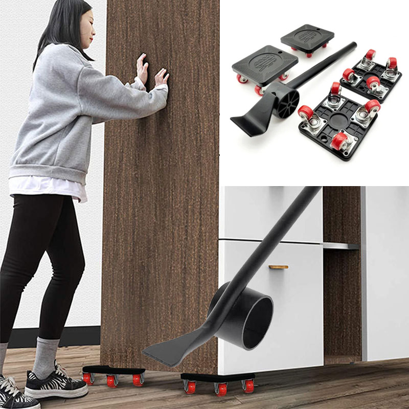 Wheeled Furniture Lifter And Furniture Crane Set, 360 °   Rotating Wheel Furniture Trolley, 881lb Load Bearing, For Heavy Furniture, Refrigerators, Sofas, Cabinets