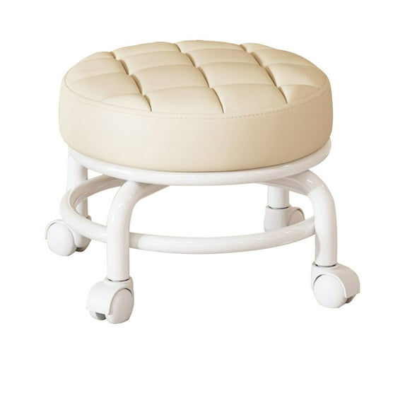 Wheeled Low Stool with Casters for Home Use — Portable Shoe Bench, Multifunctional Seat for DIY, Seamstress Work, Pet Resting, Space-Saving & Stylish Home Accessory