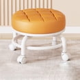 thumbnail image 1 of Wheeled Low Stool for Home Use | Rolling Shoe Stool with Casters | Multifunctional Small Seat for Sitting, Working, Sewing | Plastic and Sponge Mobile Stool for Living Room, Bedroom, 1 of 8