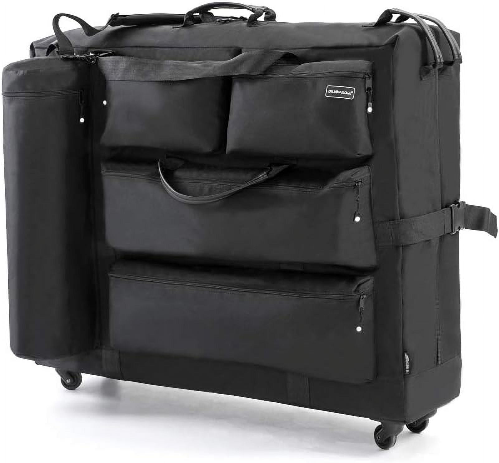 Wheeled Portable Massage Table Carry Case With Pockets 625