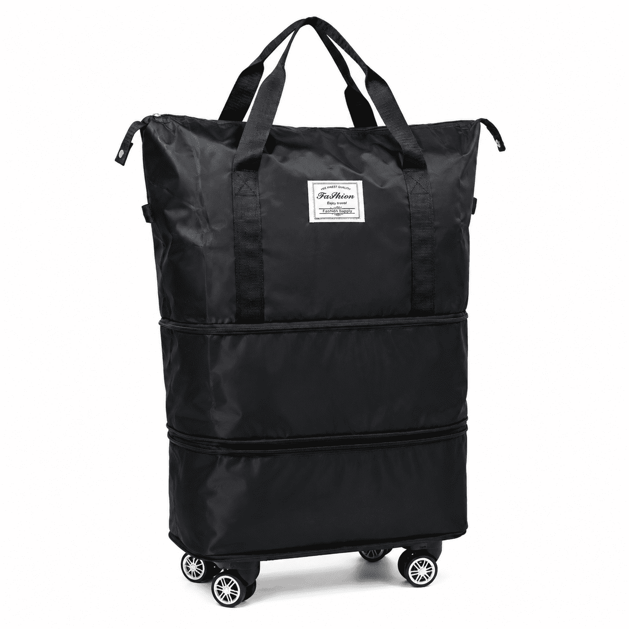 Wheeled Rolling Duffle Bag, Expandable Travel Companion for Weekend Trip and Carry-on Luggage