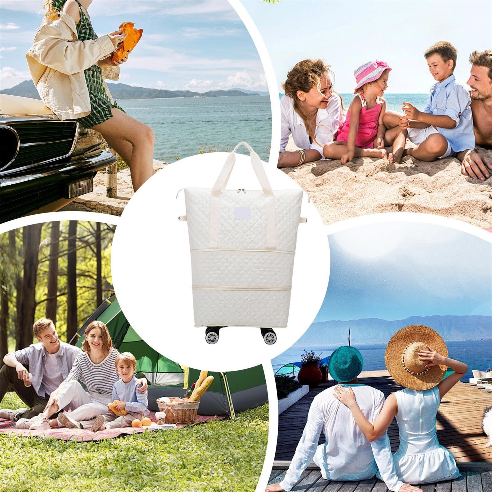 Wheeled Travel Duffel Bag Expandable Suitcase For Travel Folding Carry