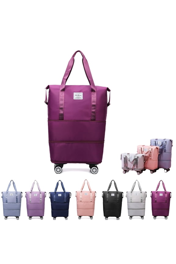 Wheeled travel bag, 2025 new large-capacity travel bag - universal wheels are detachable, equipped with wheels