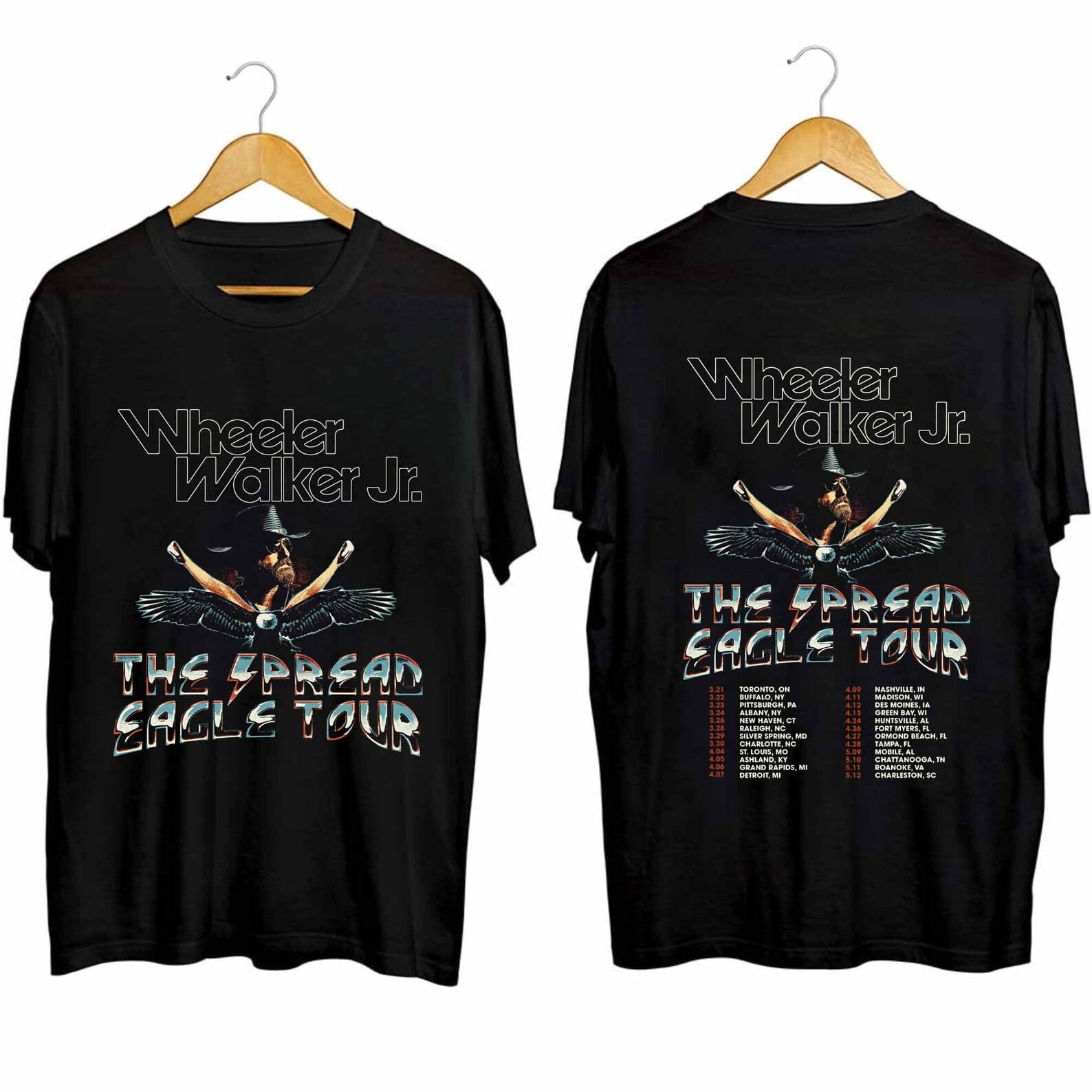 Wheeler Walker, Jr. The Spread Eagle Tour 2024 TShirt