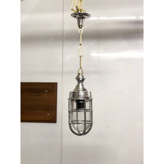 Wheelhouse Nautical Designer Aluminum Metal Ceiling Hanging Passageway Bulkhead Pendant Lamp