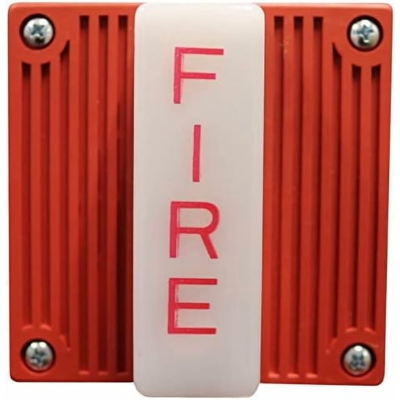 Wheelock MT4--WH-VFR Multitone Horn Strobe -  housing, clear lens, 8 selective signals. 99dBA, indoor/outdoor, FIRE lettering, wall-mountable. Safety & Emergency