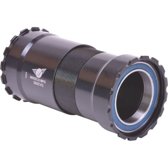 Wheels Manufacturing 386EVO Bottom Bracket with ABEC-3 Bearings, Black Cups