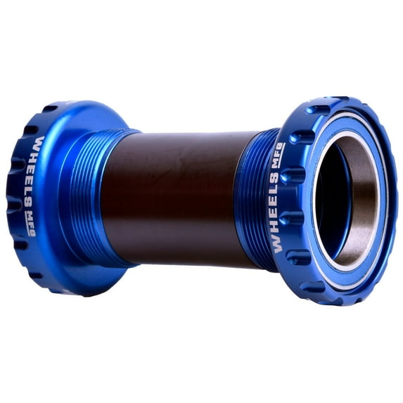 Wheels Manufacturing BSA 30 Bottom Bracket - English (BSA) Frame Interface, ABEC-3 Bearings, For 30mm Spindle, Blue