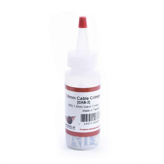 Wheels Manufacturing Cable End Cap, 1.6mm, Silver, 250pcs