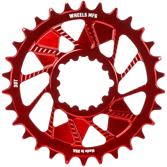 Wheels Manufacturing Direct Mount Chainring - 30t, SRAM 3-Bolt Direct Mount, 3mm Offset, Compatible with Hyperglide+