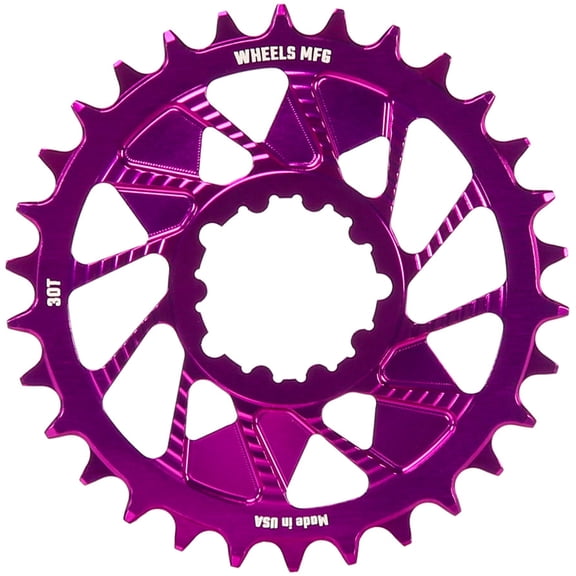 Wheels Manufacturing Direct Mount Chainring - 30t, SRAM 3-Bolt Direct Mount, 3mm Offset, Compatible with Hyperglide+