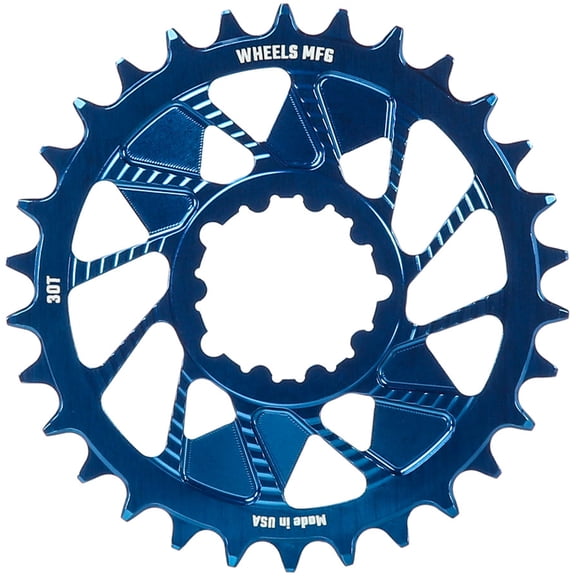 Wheels Manufacturing Direct Mount Chainring - 30t, SRAM 3-Bolt Direct Mount, 3mm Offset, Compatible with Hyperglide+