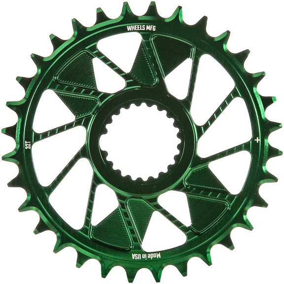 Wheels Manufacturing Direct Mount Chainring - 32t, Shimano Direct Mount, 1.5mm Inboard Offset, HG+ Chain Compatible,