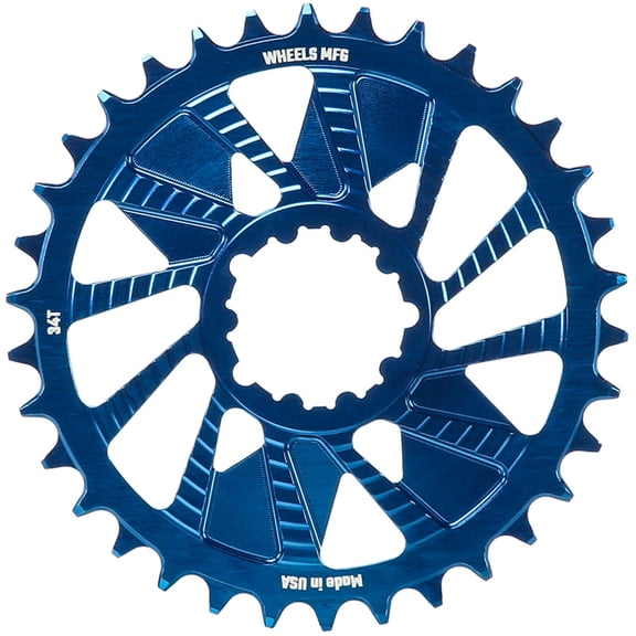Wheels Manufacturing Direct Mount Chainring - 34t, SRAM 3-Bolt Direct Mount, 3mm Offset, Compatible with Hyperglide+