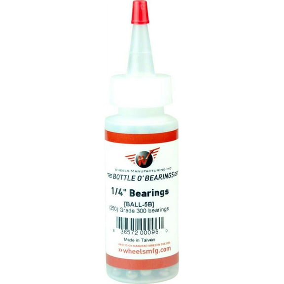 Wheels Manufacturing Grade 300 1/4" Loose Replacement Ball Bearing Bottle of 250