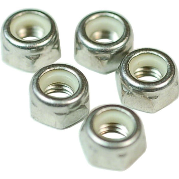Wheels Manufacturing M5 Nylock Hex Nut Stainless Steel Bottle/100