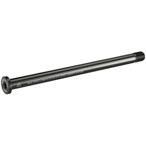 Wheels Manufacturing Rear 12mm Thru Axle, Thru Axle, Rear, Length: 180mm, Thread Length: 13mm, Thread Pitch: M12x1.00