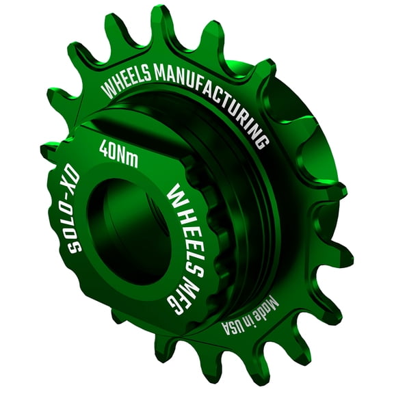 Wheels Manufacturing SOLO-XD XD/XDR Single Speed Conversion Kit - 18t, For SRAM XD/XDR Freeubs, Green