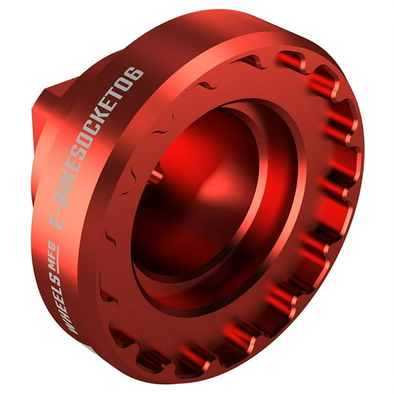 Wheels Manufacturing E-BikeSocket 06 EBike Lockring Socket Red 54mm Shimano STEPS Lockring E-BikeSocket06