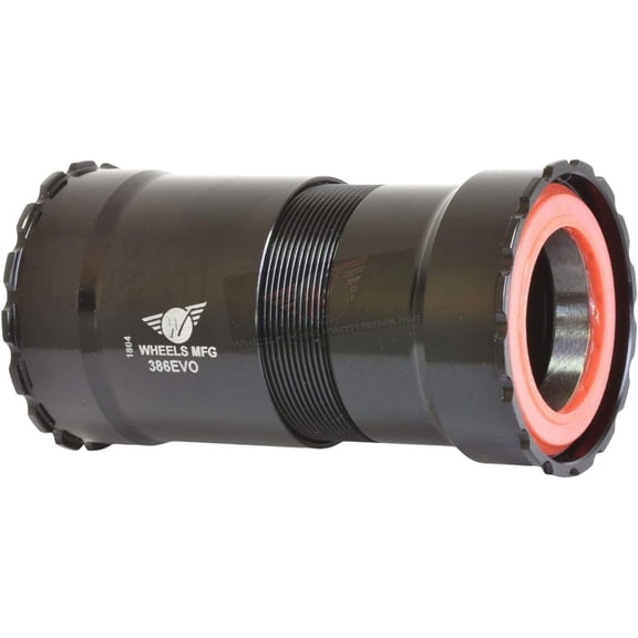 Wheels Mfg 386Evo Dub Thread-Together Bottom Bracket - ABEC-3 Bearing Black, One Size