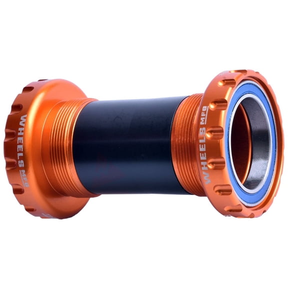 Wheels Manufacturing BSA Bottom Bracket - DUB Spindle, ABEC 3, Orange