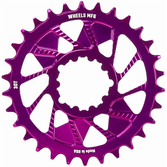 Wheels Manufacturing Direct Mount Chainring - 30t, SRAM 3-Bolt Direct Mount, 3mm Offset, Compatible with Hyperglide+