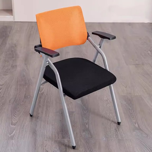 No Wheels Office Chair,Folding Conference Chairs Waiting Room Chairs with Lumbar Support,Ergonomic Mesh Guest Chair with Arms,for Meeting, Reception and Training Room