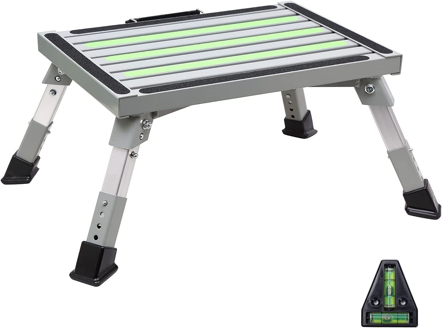 Wheels Safety RV Steps, Step Stool Folding Platform Step with Durable ...