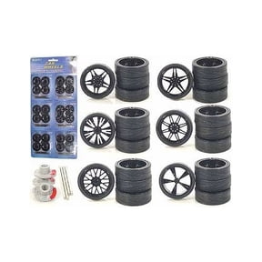 Wheels and Tires and Rims Multipack Set of 24 pieces for 1 24 Scale Model Cars and Trucks