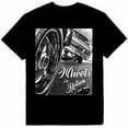 Wheels in Motion Low Rider Impala Heavyweight TShirt Print On Shaka