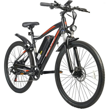 Wheelspeed M7 Electric Bike 27.5", 500W Motor Adults Electric Bicycle, Electric Mountain Bike with Lockable Suspension, Shimano 7-Speed Commuter E-Bike (Black)