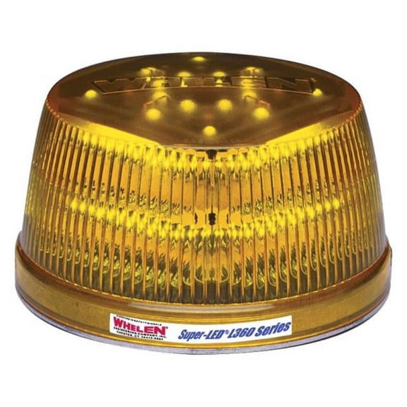 Whelen L31HAFCA Title Permanent Mount High Profile LED Beacon Light, Amber