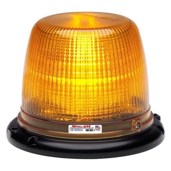 Whelen L41AP Super-LED Permanent Mount Amber LED Beacon Light