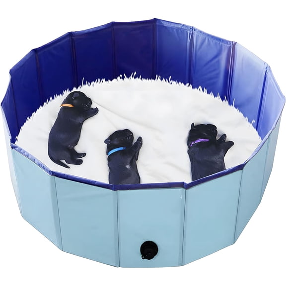 Whelping Box for Dogs and Puppies,Welp Box Whelping Pool,Puppy Whelping Box,Whelping Pen for Dogs,Great for Puppies,Easy to Clean (32inch Dia.x12inch H(80x30cm), Blue)