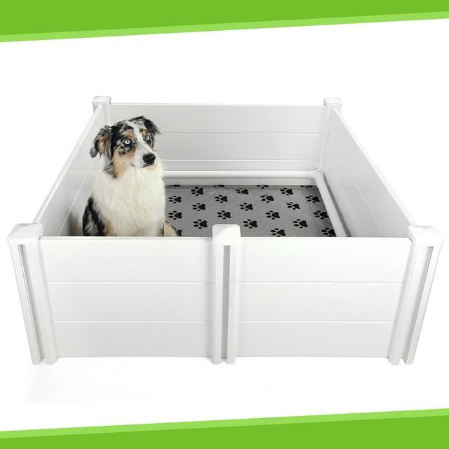 Whelping Box For Dogs With Washable Whelping Pad, Large 45 x 45 Plastic
