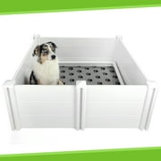 Whelping Box For Dogs With Washable Whelping Pad, Large 45 x 45 Plastic Dog Crate Puppy Birthing Supplies