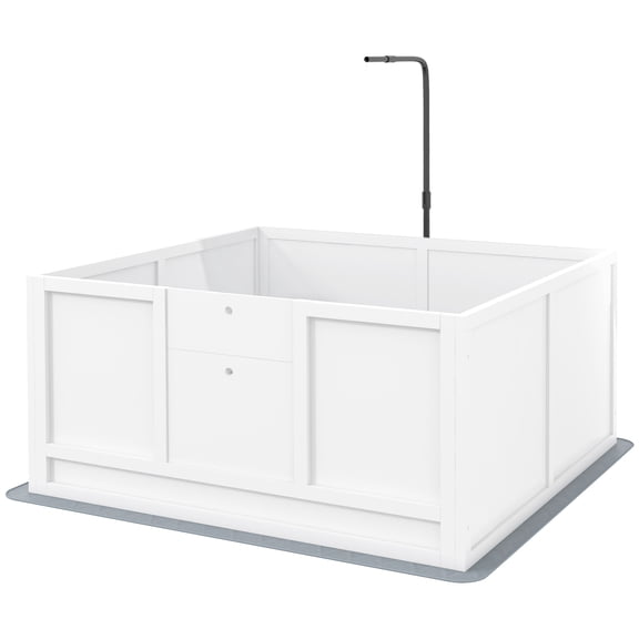 Whelping Box for Puppies with Pee Pad, Pig Rail, Adjustable Door for Small, Medium & Large Breed Dogs Birth, 41" x 39"