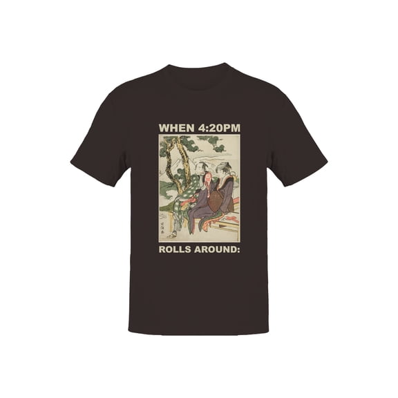 When 4:20PM Art Style Humor Men's T-shirt