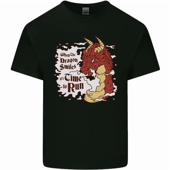 When A Dragon Smiles Fantasy Rpg Mens Womens T-Shirt