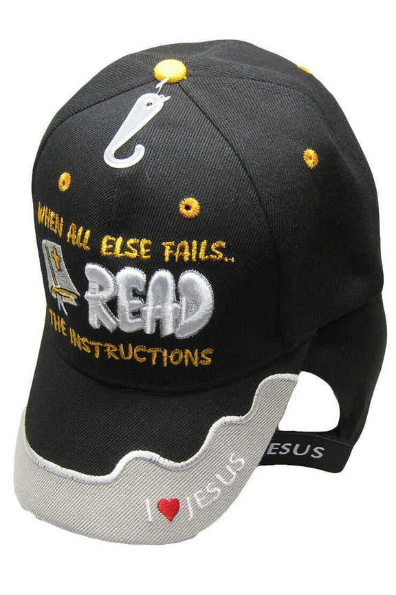 Black Embroidered Cap Hat
