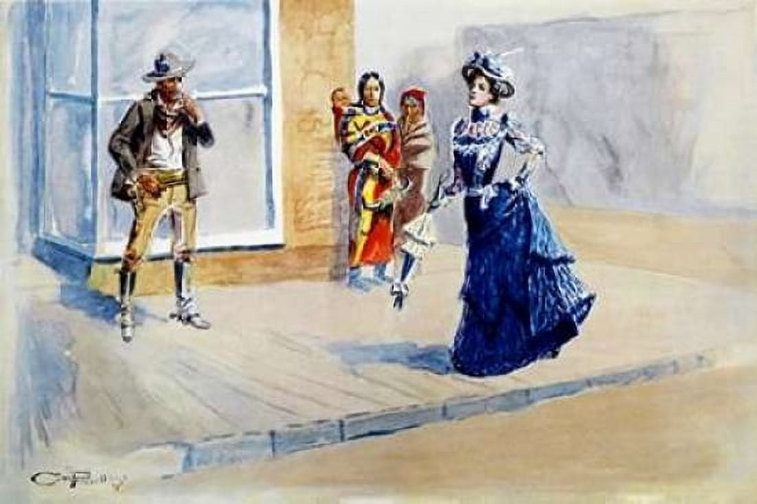 When East Meets West Canvas Art - Charles M Russell (24 x 36)